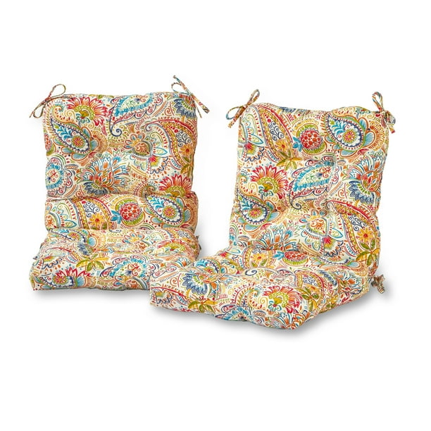 Jamboree Paisley 42 x 21 in. Outdoor Tufted Chair Cushion (set of 2) by ...