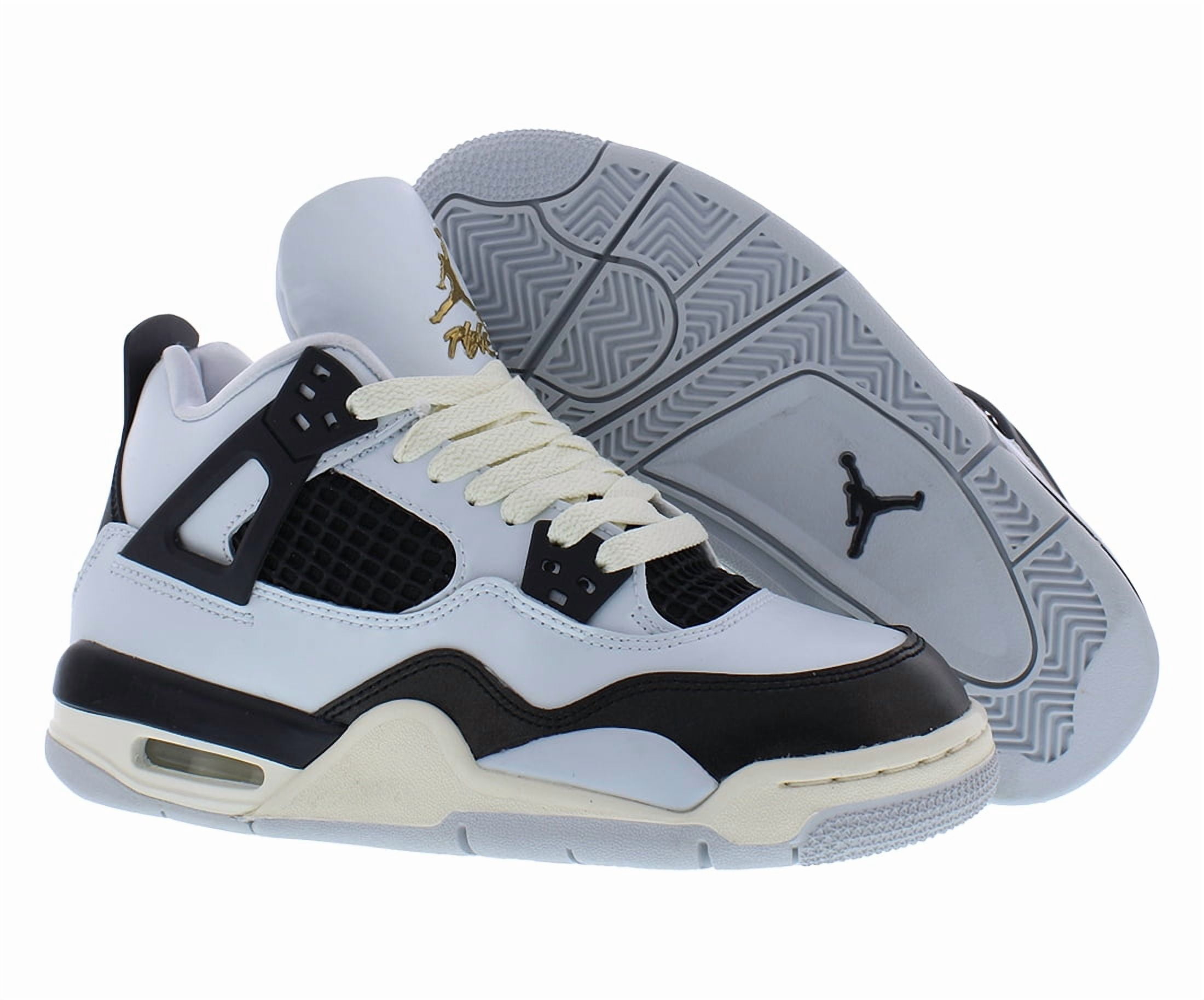 Big Kid's Jordan 4 Retro Pure Platinum/Metallic Gold (FZ8585 070) - 5.5