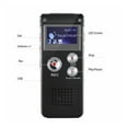 thumbnail image 2 of Grabadora de voz digital, grabadora activada por voz de 8 GB con reproducción, mini grabadora de audio para conferencias, reuniones, entrevistas, dictáfono de cinta portátil con USB, MP3, 2 of 8