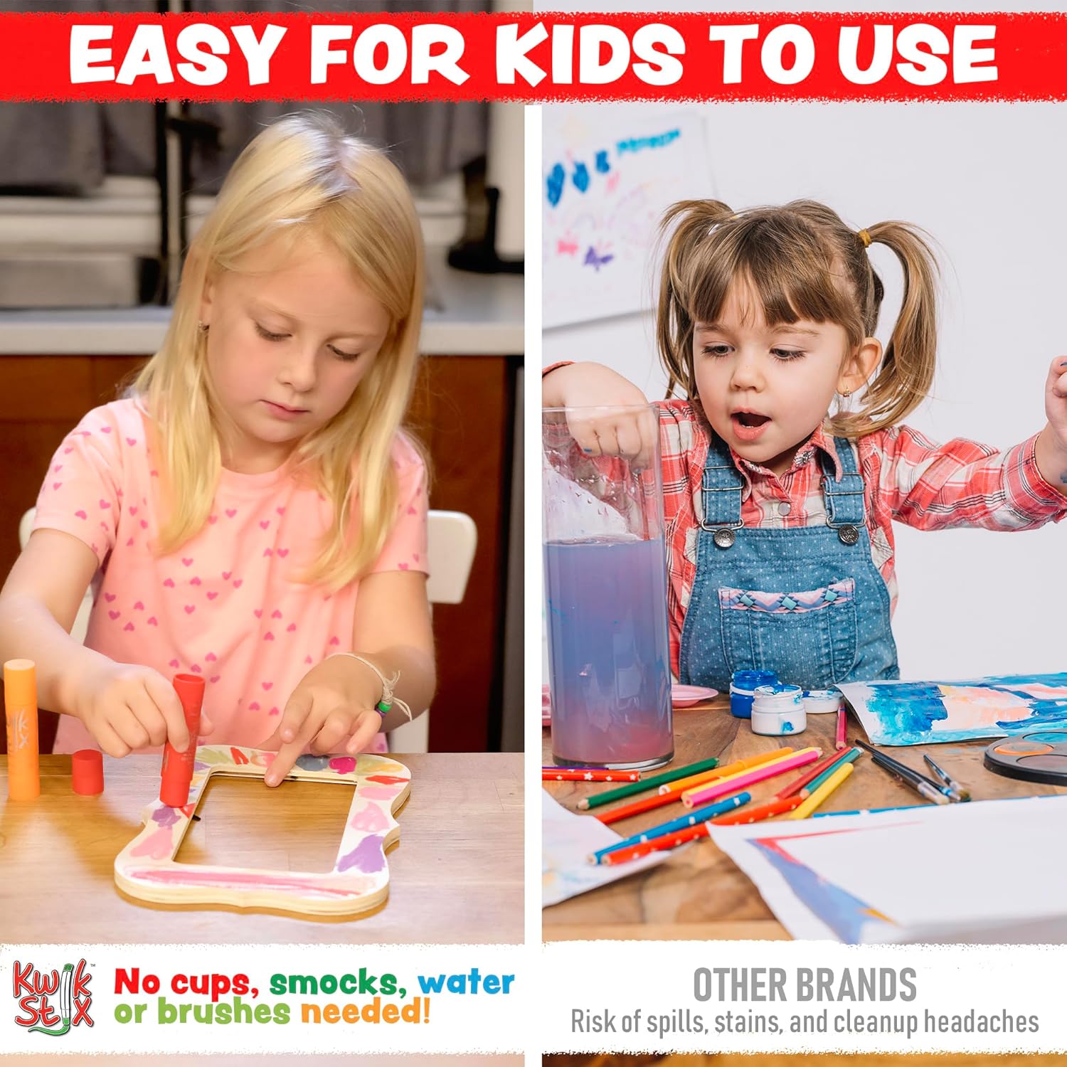 The Pencil Grip Kwik Stix Tempera Paint - Colori Gioiello, 10 Bastoncini Di Vernice Solida, Asciugatura Rapida 90 Secondi, Senza Pastelli, Per Bambini E Artisti