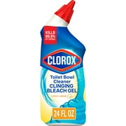 (6 pack) Clorox Toilet Bowl Cleaner Clinging Bleach Gel, Crisp Lemon, 24 fl oz