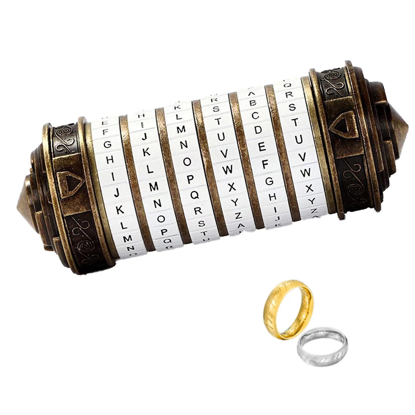 Da Vinci Code Puzzle Cylinder Lock Box Lover Lock for Christmas 