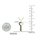 thumbnail image 4 of Dazzlingrock Collection 0.15 Carat (ctw) Round Black & White Diamond Heart Key Pendant with 18 Inch Silver Chain for Women in 10K Yellow Gold, 4 of 5
