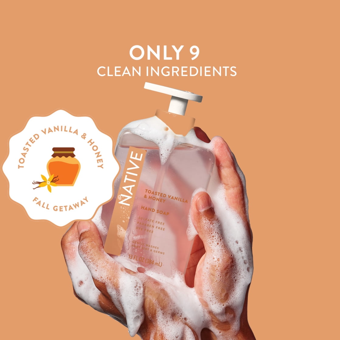 Native Toasted Vanilla & Honey Liquid Hand Soap 13 fl oz