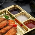 thumbnail image 6 of Goowood Gold Stainless Steel Divided Plates for Kids and Adults 4 Compartment Metal Lunch Tray Portion Control Plate for Camping Picnic, 6 of 6