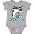 thumbnail image 3 of Inktastic Great White Shark Jumping Boys or Girls Baby Bodysuit, 3 of 5