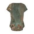 thumbnail image 4 of XWSHYW Spring Tops for Women 2024 Women Dressy Casual Sexy Trendy V Neck Short Sleeve T-Shirts Summer Tunic Tops, Sizes S-2XL, 4 of 4