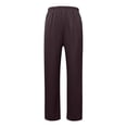 thumbnail image 5 of Satin Pants For Women Silk Wide Leg Pants Low Waist Baggy Pants Lounge Bottoms, 5 of 5