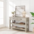 thumbnail image 3 of 47.2" Console Table Entryway Table,2 Tier Sofa Table with 2 Storage Drawers,Wood Buffet Table Foyer Table for Entry Way,Hallway,Couch, 3 of 6