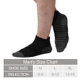 thumbnail image 4 of HIALTODAY 6 Pairs Men's Bamboo Fiber Ankle Socks, Low Cut Cushioned Athletic Running Workout Fitness Socks ,BLACK (13-15), 4 of 5