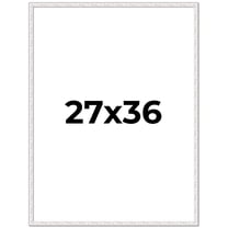 27x36 Frame White Real Wood Picture Frame Width 0.75 inches | Interior Frame Depth 0.5 inches |