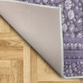 thumbnail image 3 of Floral Art Area Rug with Non-Slip Backing, Pastel Design Bohemian Nature Art of Vintage Leaves and Flowers, Quality Carpet for Bedroom and Dorm Room, 2.6' x 5', Lavender Mauve, by Ambesonne, 3 of 3