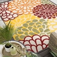thumbnail image 7 of Oasis Modern Floral Red and Green Polypropylene Indoor Outdoor Area Rug, 2'x3' Rectangle, 7 of 7