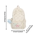 thumbnail image 3 of SGMVNU Backpack for School with Pendant Floral Print Middler High School Campus Backpacks Students Large Capacity Schoolbag, Pink, 3 of 5