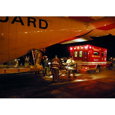 LAMINATED POSTER ANCHORAGE, AlaskaPersonnel from Air Station Kodiak and Anchorage Fire Department paramedics tran Poster Print 24 x