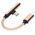 thumbnail image 3 of 2PCS 2 en 1 Tipo-C a 3,5 mm Escuchar música Carga Llamada Cable adaptador de audio para auriculares (Oro), 3 of 8