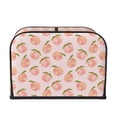 thumbnail image 2 of Haiem Peach With Leaves Print Toaster Covers 4 Slice Wide Slot,Bread Dust Cover & Fingerprint Protection,Bread Machine Cover,Appliance Covers, 2 of 7