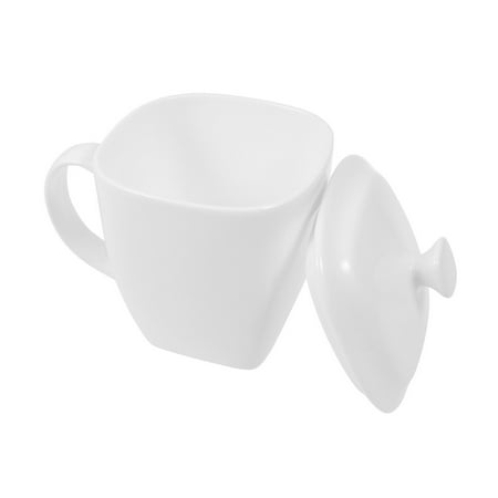 

Ergonomic Handle Mug Bone China Mugs with Lids Cappuccino Cups Tea Mugs White 13.80X10.00X10.00CM