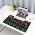 thumbnail image 6 of Kdxio Mardi Gra Geometric Print Large Gaming Mouse Pad,Non-Slip Base,Water Resist Keyboard Pad for Gamer,Office & Home,29.5 x 15.8 in, 6 of 9