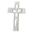 thumbnail image 5 of TISHITA Carved Wood Cross Crucifix Intertwined Heart Gift Spirituality Wall Art Sculpture for Valentines Day Living Room Teacher Kids Standard White, 5 of 8