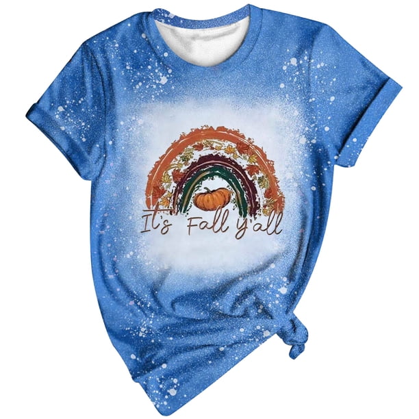 Gibobby Camisetas Mujer Manga Corta Camisetas mujer Verano Vintage Manga corta Algodón Gráfico Impreso Camisetas Tops(Azul,XL)