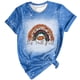 thumbnail image 1 of Gibobby Camisetas Mujer Manga Corta Camisetas mujer Verano Vintage Manga corta Algodón Gráfico Impreso Camisetas Tops(Azul,XL), 1 of 3