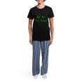thumbnail image 4 of CafePress - Kiss Me I'm Jewish Women's Dark Pajamas - Women's Short Sleeve Print T-Shirt and Pants Dark Cotton Pajama Set, 4 of 7