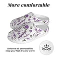 thumbnail image 6 of Disketp Lavender Flowers Women's Men's Slippers Plush Slip-On House Slipper for Winter Indoor Soft Cushion Non-slip Fluffy Slides Slippers-8, 6 of 7