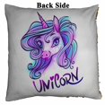 thumbnail image 2 of PKQWTM Unicorn Head Portrait Reversible Mermaid Cushion Cover Home Decor Sequin Pillow Case Size 20x20 inches, 2 of 2