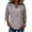 Gray, variant on 3/4 Length Sleeve Womens Tops Lace-Panel Solid Color U-Neck Casual Blouse, Feminine Spring Summer Top,Yellow S