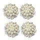 thumbnail image 1 of Paquete de 10 botones de flores de perlas de imitación de diamantes de imitación, broches de botón de cristal plateado a la moda para hacer joyas, ropa, manualidades DIY, 1 of 5