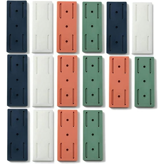 Reusable Wall Mount Power Strip Holder - Heavy Duty Socket Organizer with 5kg Load Capacity - Self- Cable Management System for Home Office Kitchen - 3.93x1.57 inch - 4 Colors