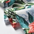 thumbnail image 6 of Stamzod Boys Button Down Shirts Hawaiian Aloha Short Sleeve Dress Shirt Tops Green 12 Months, 6 of 9