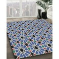 thumbnail image 3 of Ahgly Company Machine Washable Indoor Square Transitional Light Steel Blue Area Rugs, 4' Square, 3 of 7