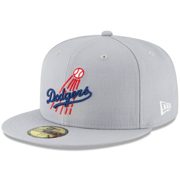 Men's New Era Gray Los Angeles Dodgers Cooperstown Collection Wool 59FIFTY Fitted Hat