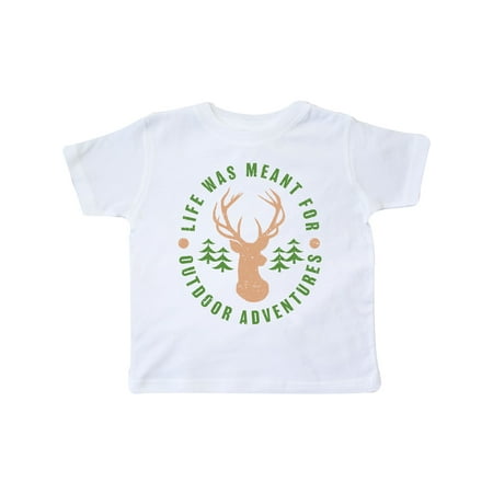 

Inktastic Vintage Life was Meant For Outdoor Adventures with Deer Gift Toddler Boy or Toddler Girl T-Shirt