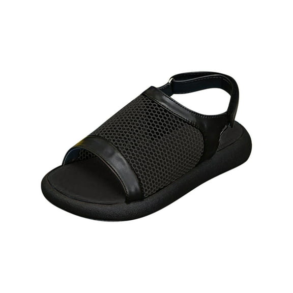 Mesh Sandals For Women Summer Hollow Out Flat Sandals Casual Slip On Wide Width Beach Shoes Comfortable Slip On Walking Shoes Black Women Sandal