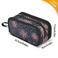 thumbnail image 4 of FORMRS Pencil Case with 3 Compartments Zipper Pouch, Elementary School Level and up, Red and White Fireworks Pattern, 4 of 8