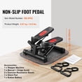 thumbnail image 5 of Stair Stepper, Mini Stepper for Exercise at Home, Hydraulic Fitness Twist Stepper with Resistance Bands, Full Body Workout Cardio Equipment, Stair Climber with LCD Monitor, 330LBS Load Capacity, 5 of 6