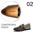thumbnail image 3 of JITAI Men's Leather Shoes Pattern Printing Men Dress Loafer Shoes Black Size 10, 3 of 6