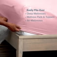 thumbnail image 4 of Bare Home Fitted Sheet - 22" Extra Deep Pocket - Premium 1800 Collection - Queen, Light Pink, 4 of 6