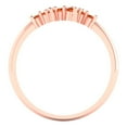 thumbnail image 5 of 0.17 ctw Wedding Band for Women - 18K Rose Gold Simulated Pink Tourmaline Stackable Eternity Ring, 5 of 6