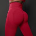 thumbnail image 4 of MKLEKYY Leggings deportivos para mujer, nuevos pantalones de yoga ajustados de punto sin costuras color melocotón para mujer, cintura alta y pantalones para correr y fitness 5062, 4 of 4