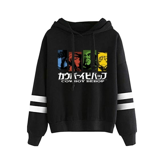 Friends Spike Spiegel Cowboy Bebop Anime Hoodies Pocketless Parallel Bars Sleeve Sweatshirt Man Woman