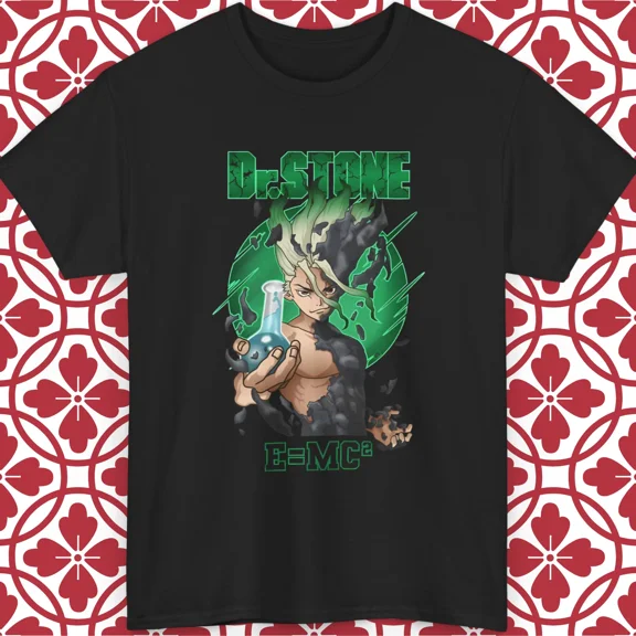 Reprint Rare Dr. Stone Anime T-Shirt Senku Ishigami e=mc2 Graphic Tee Unisex S-5XL