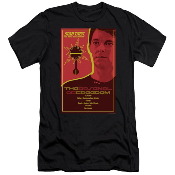 Star Trek Tng Season 1 Episode 21 Premium Canvas Adult Slim Fit 30/1 T-Shirt Black