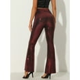 thumbnail image 3 of Unique Bargains Women's Sparkle Bell Bottoms Stretch Shiny Flare Sequin Pants L Red, 3 of 6