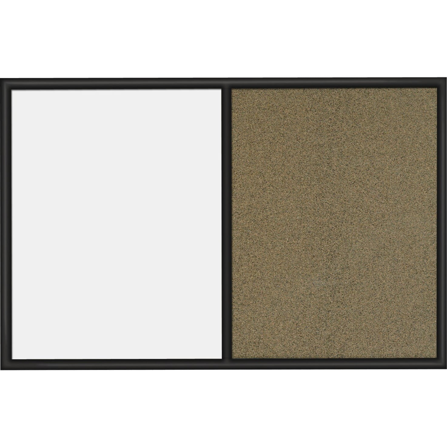Quartet Whiteboard and Colored Cork Combination Board Black Frame S564 3 x 4 Feet 