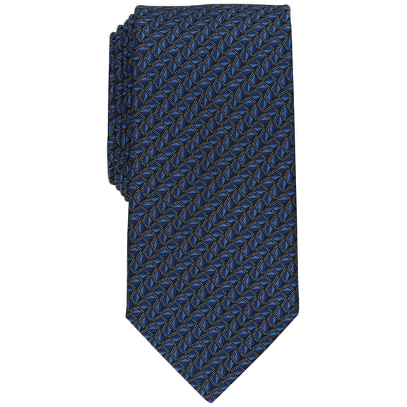 Perry Ellis Mens Locke Geometric Tie Navy Blue OS