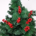 thumbnail image 3 of 2 piezas de 14 bayas de simulación de cabeza decoraciones navideñas rama de fruta roja Rojo Verde, 3 of 5